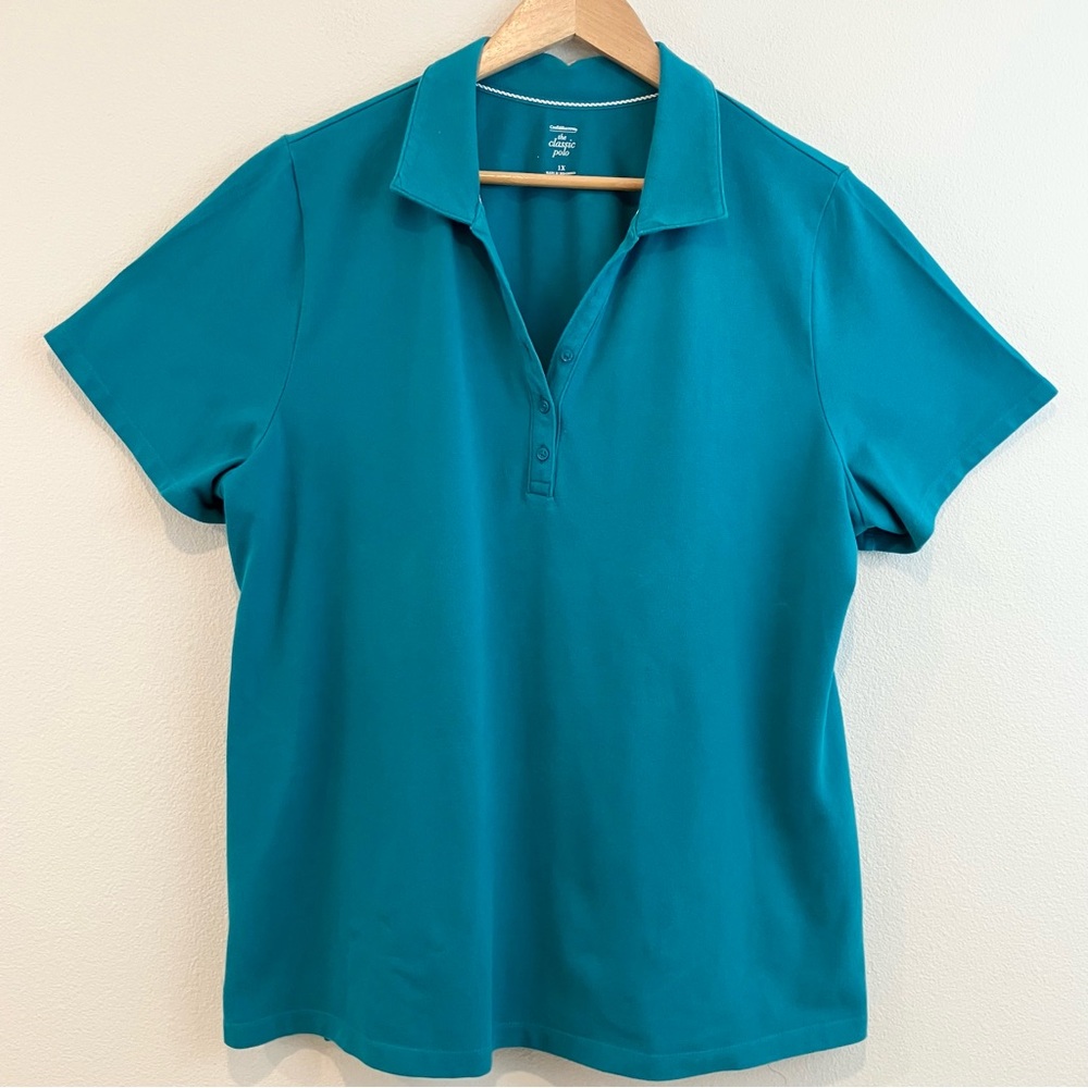 🔴 Croft & Barrow | Turquoise Classic Polo Shirt